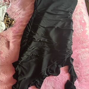 Forever 21 Black Asymmetrical Dress